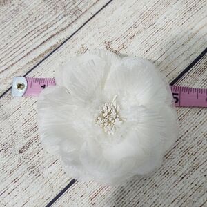 Vintage Millinery White Camellia Pin